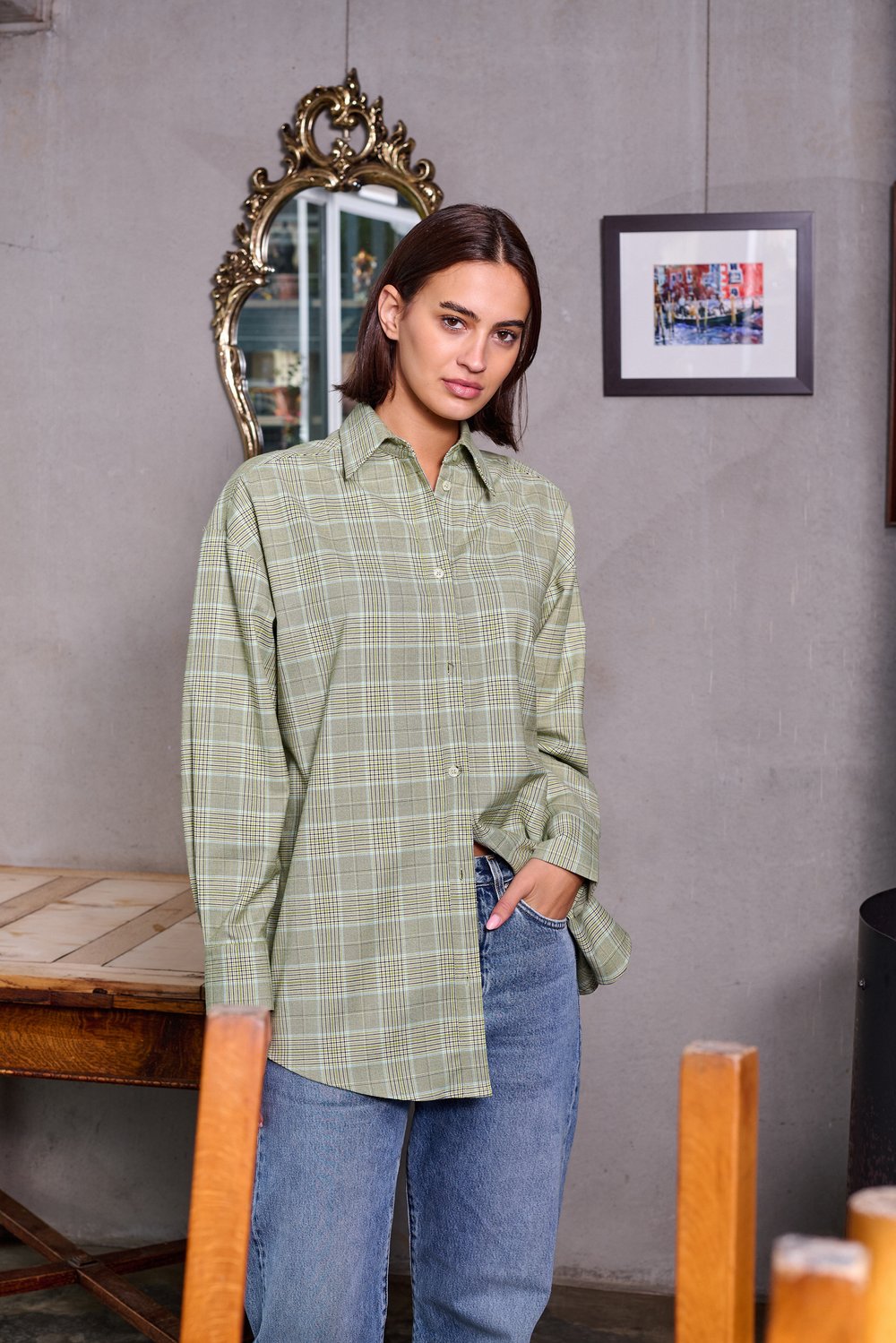 BARRY MADE Joaquin Shirt green check