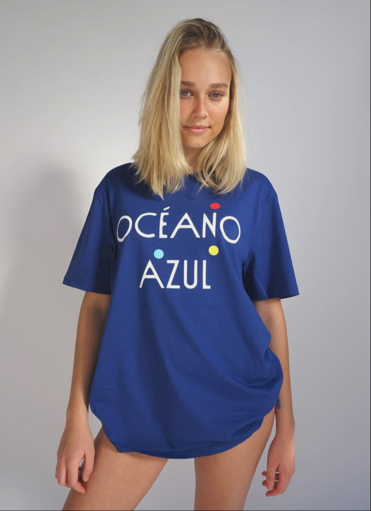 LITTLE PALMA Oceano Azul T-Shirt blue