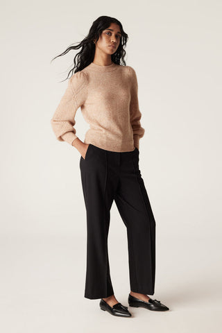 CABLE MELBOURNE Mohair Puff Sleeve Jumper camel