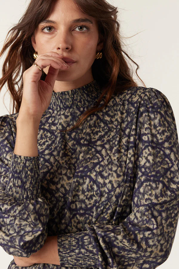 CABLE MELBOURNE Grace Shift Dress reptile print