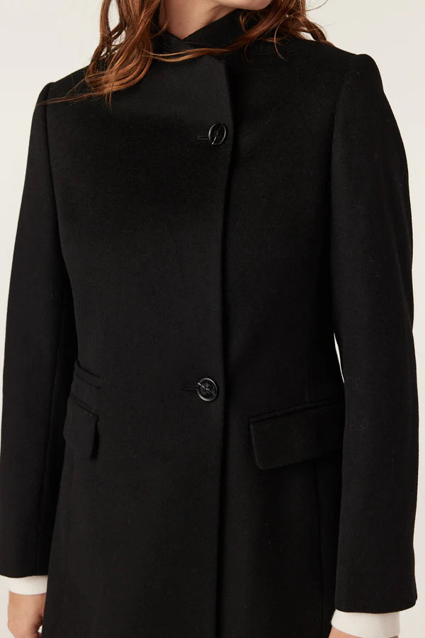 CABLE MELBOUNRE Eton Wool Coat black