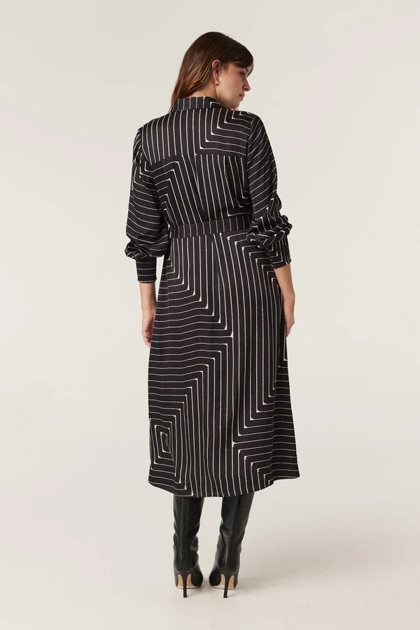 CABLE MELBOURNE Imogen Dress - Linear Print