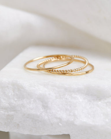 FINER RINGS One Of Each yellow gold