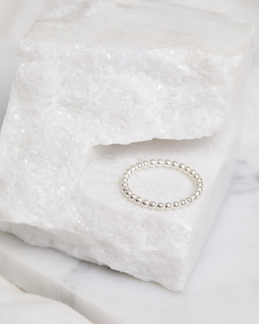 FINER RINGS Beaded Ring sterling silver