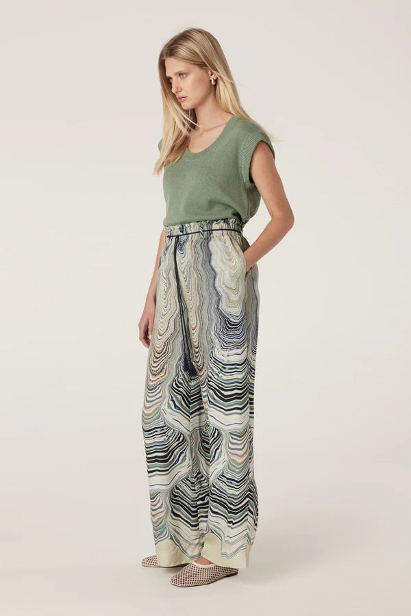 CABLE MELBOURNE Flax Scoop Top field green