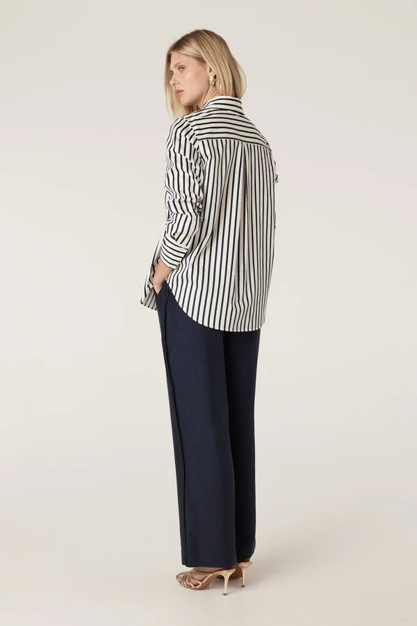 CABLE MELBOURNE Lina Stripe Shirt navy stripe