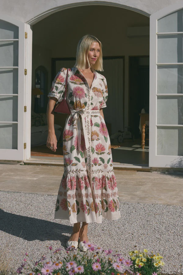 CABLE MELBOURNE Evita Maxi Dress rosa floral