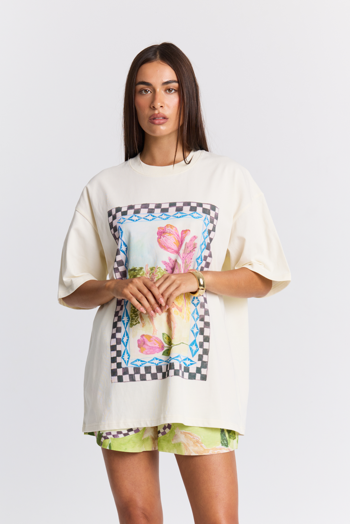 MAKU Celestial Garden Oversize Tee ecru