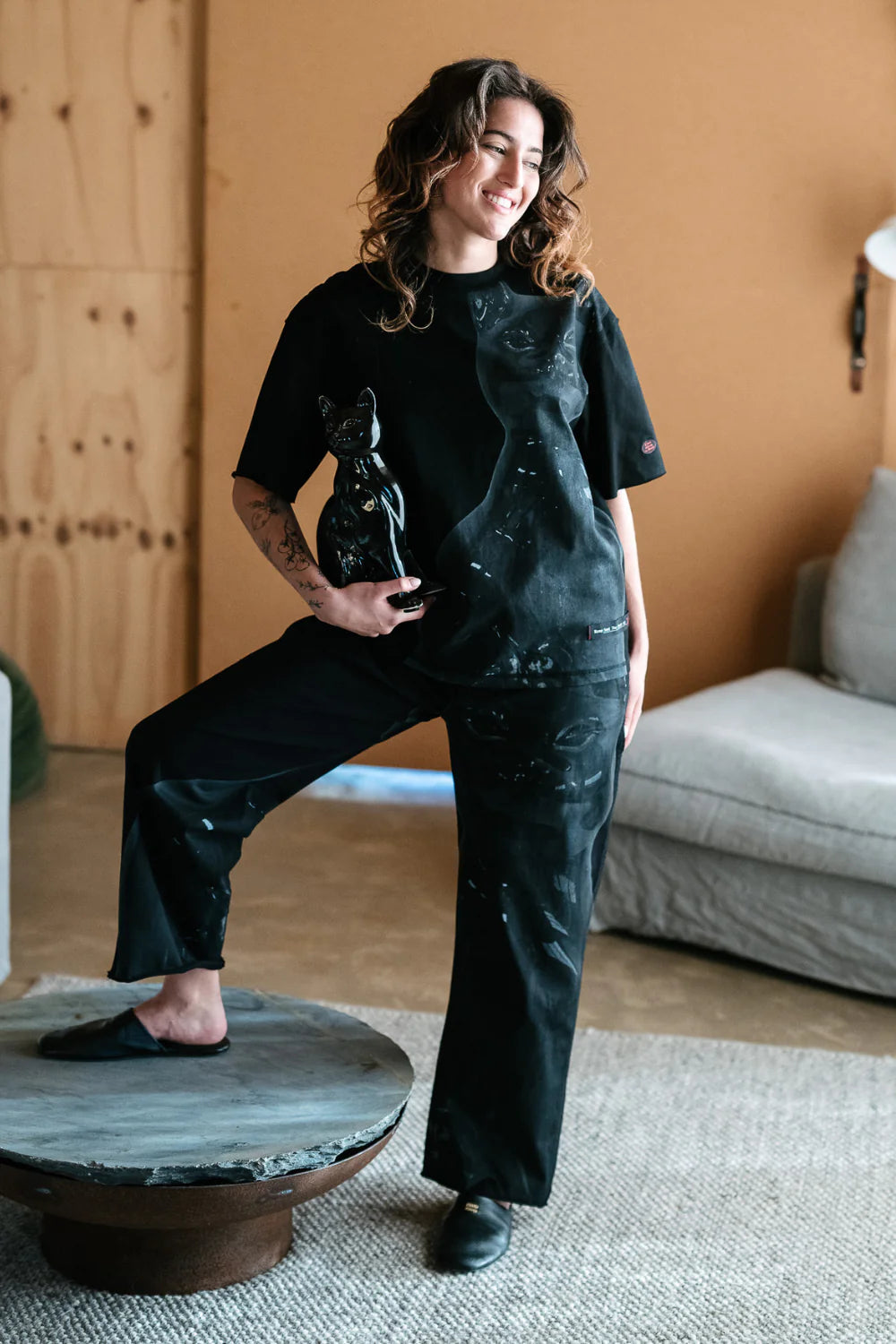 CIRCULAR BY MAUD ALICE DAINTY Patch T The Black Cat Black