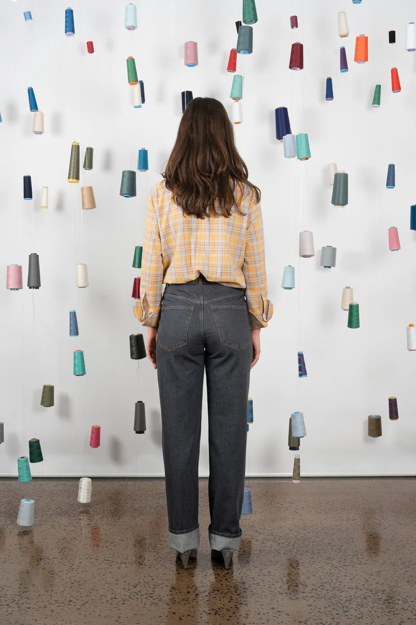 M.A. DAINTY Swiftly Shirt yellow blue