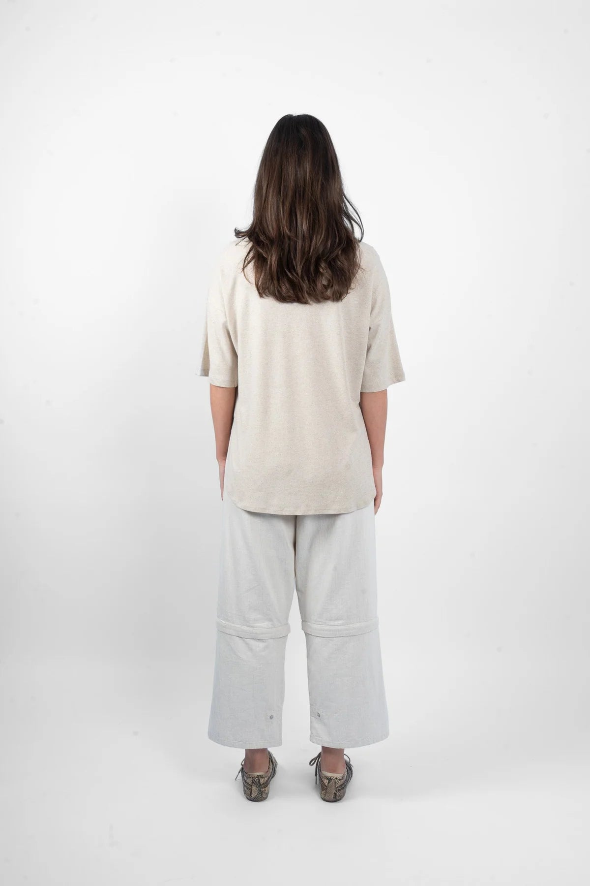 MA DAINTY Peony Top hessian