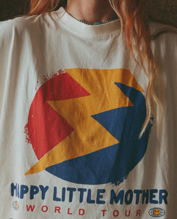 HAPPY LITTLE MOTHER World Tour Tee white multi