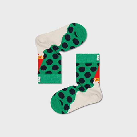 HAPPY SOCKS Kids Santa's Beard Sock green