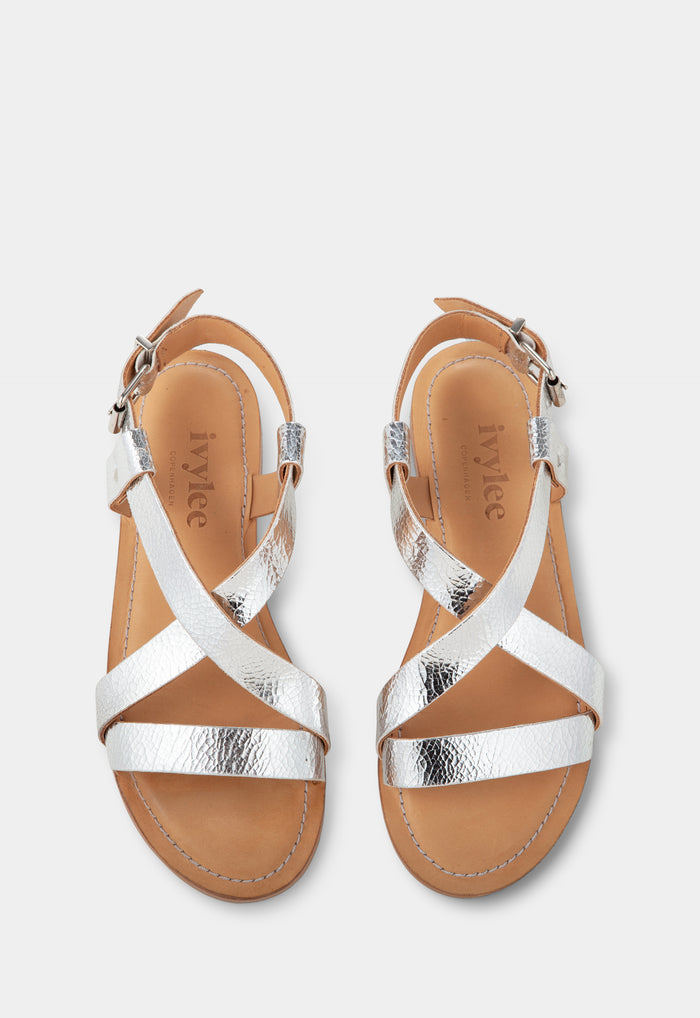 IVYLEE COPENHAGEN Laura Flat Sandal silver