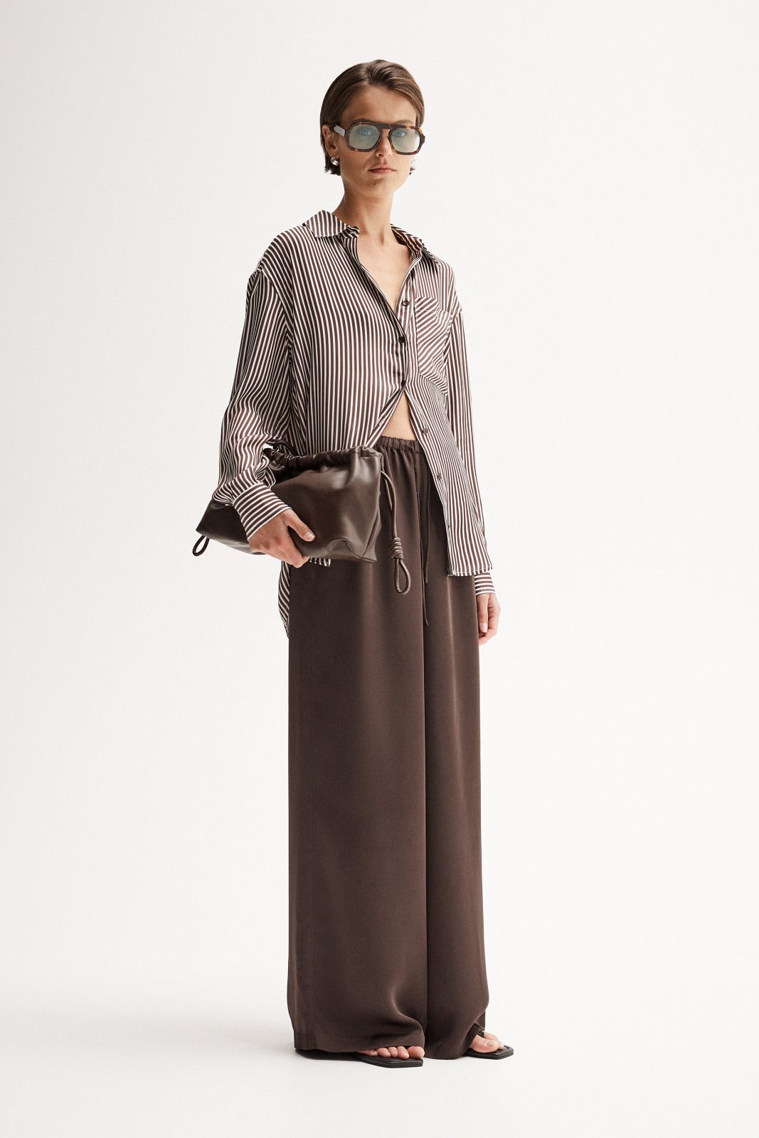 ELKA COLLECTIVE Jamie Shirt chocolate stripe