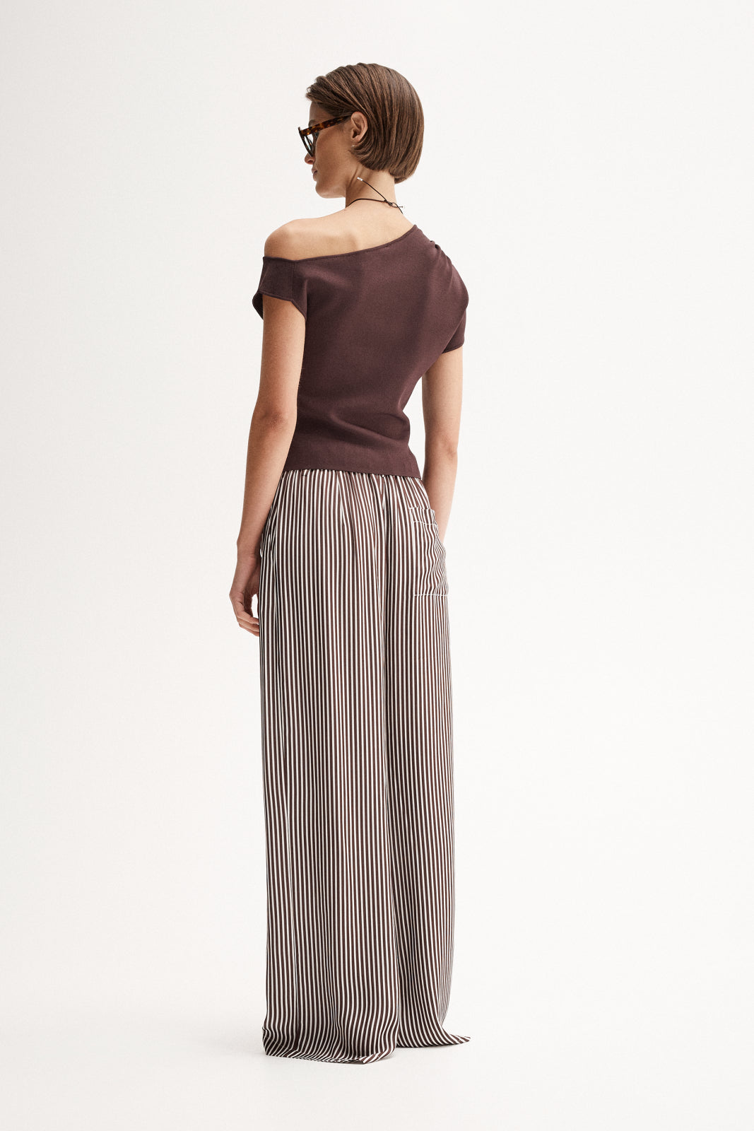 ELKA COLLECTIVE Jamie Pant chocolate stripe