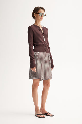 ELKA COLLECTIVE Jamie Short chocolate stripe