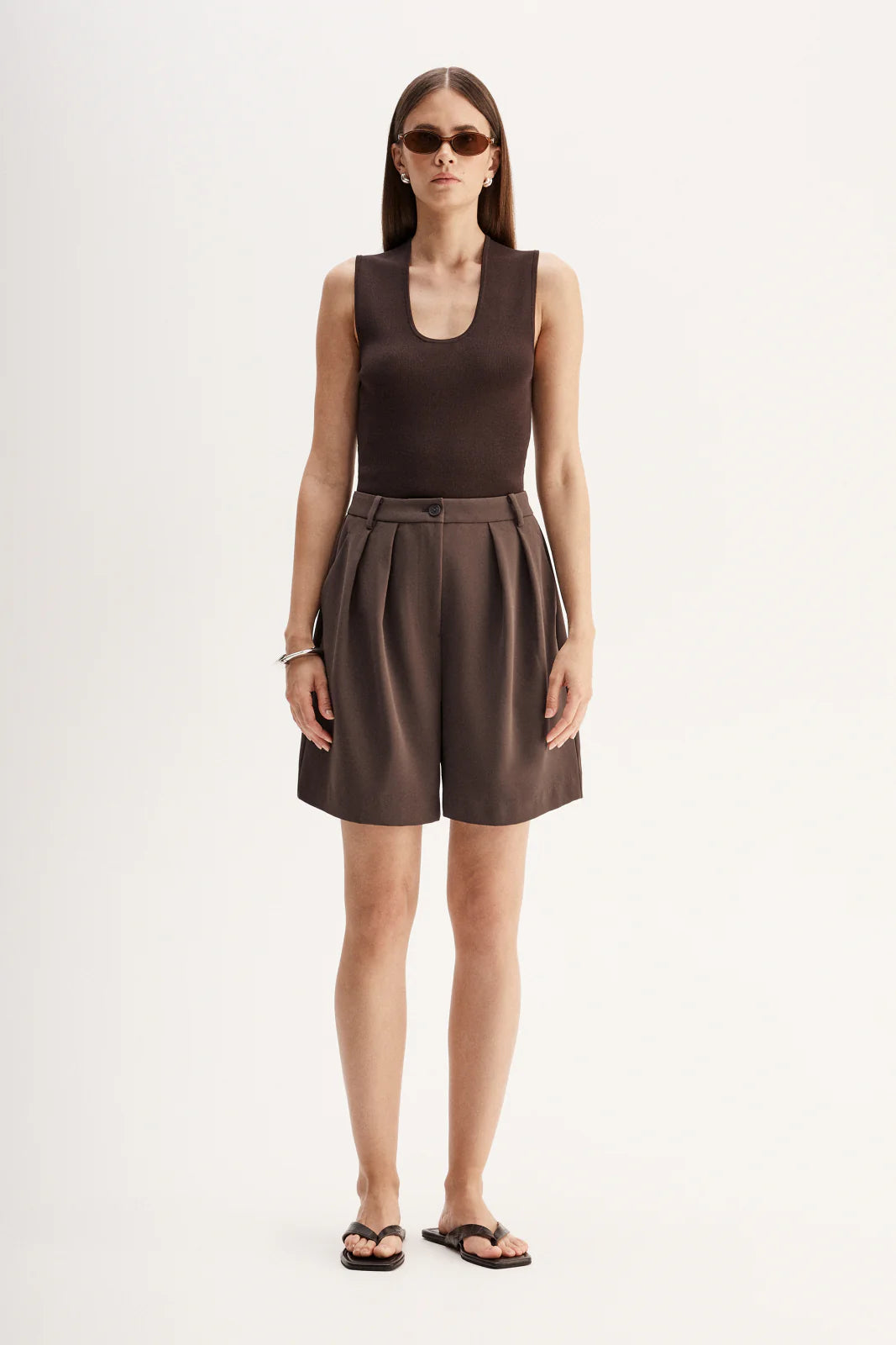 ELKA COLLECTIVE Hayes Knit Top chocolate