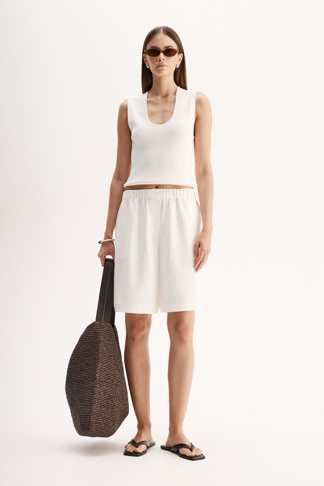 ELKA COLLECTIVE Hayes Knit Top white