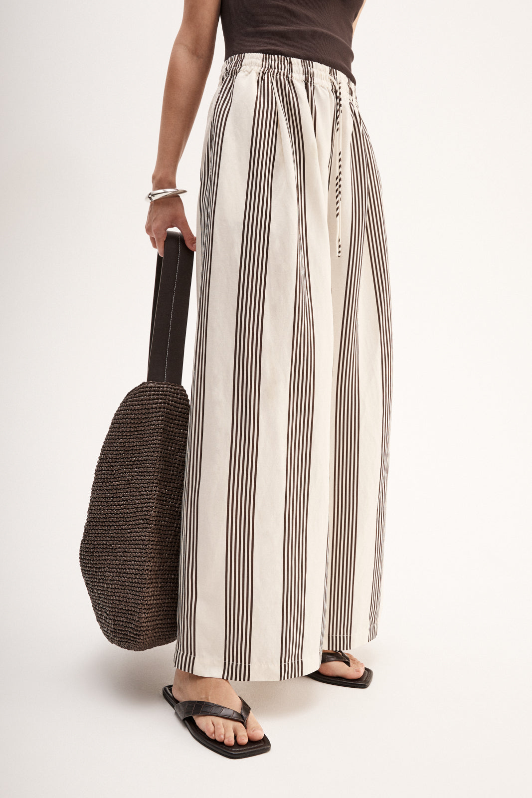 ELKA COLLECTIVE Milo Stripe Pant chocolate