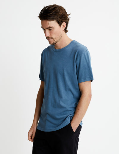 MR SIMPLE Hemp Tee washed slate