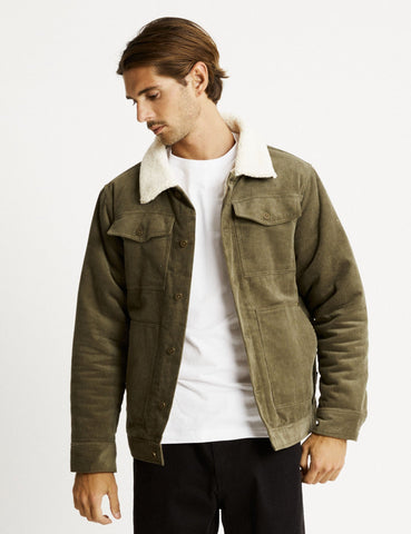 MR SIMPLE Sherpa Jacket Cord olive