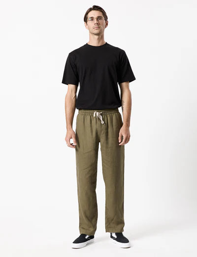 MR SIMPLE Burbank Linen Pant - Fatigue