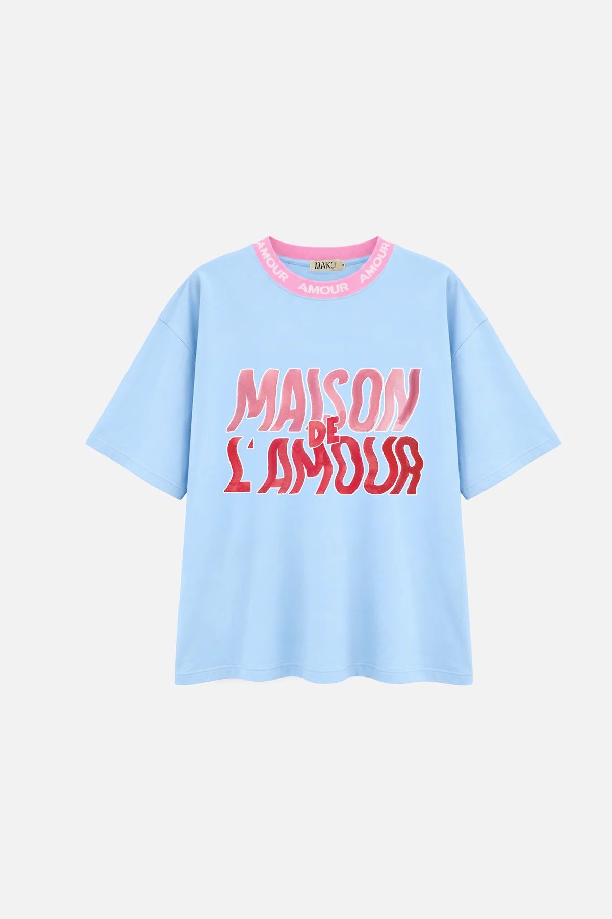 MAKU Amour L'amour Oversized Tee baby blue