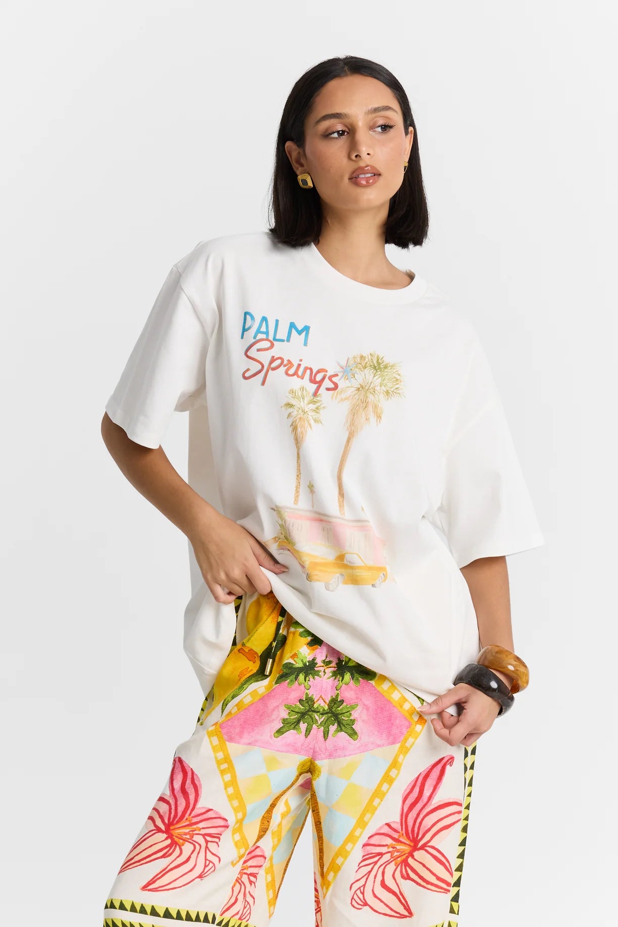MAKU Palm Springs  Oversize Tee white