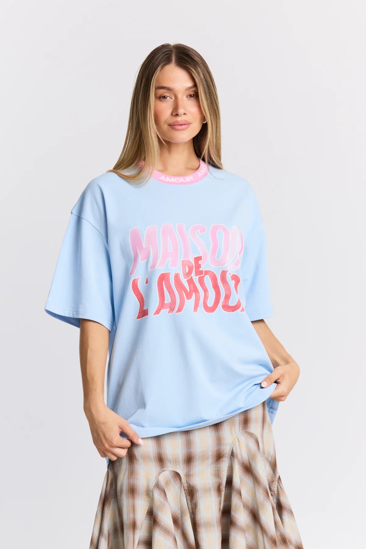 MAKU Amour L'amour Oversized Tee baby blue