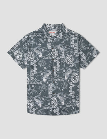 MR SIMPLE Koi Bowler Shirt indigo