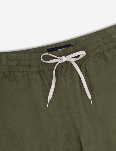 MR SIMPLE Burbank Linen Pant - Fatigue