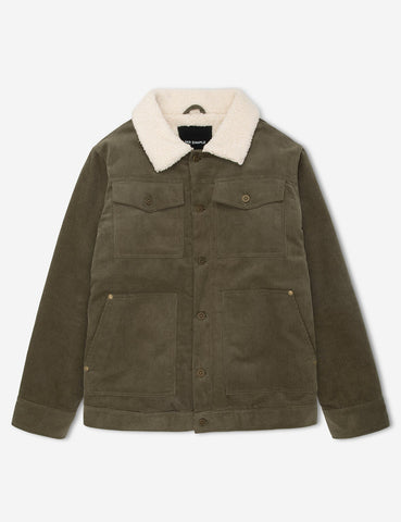 MR SIMPLE Sherpa Jacket Cord olive