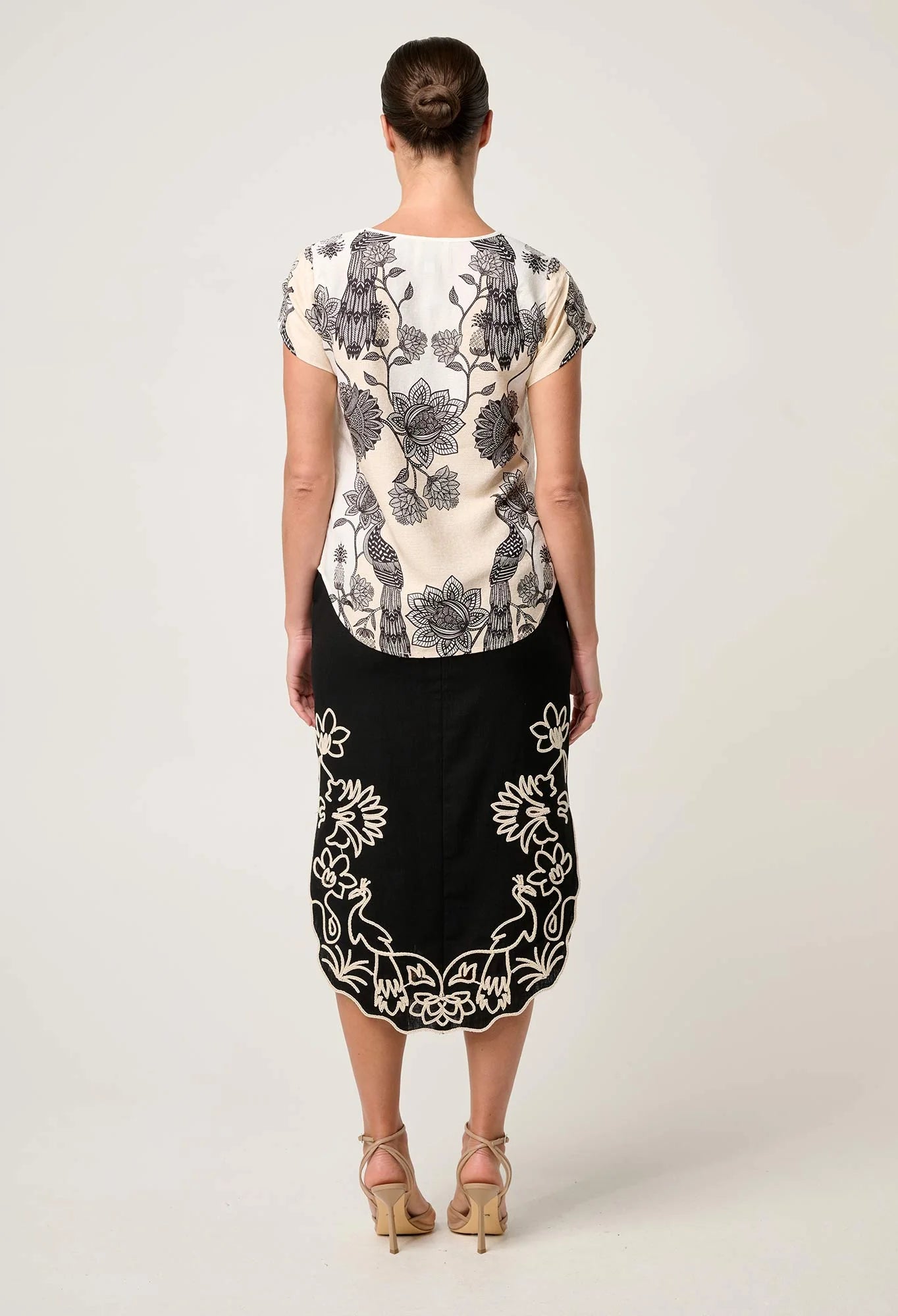 ONCE WAS Avis Viscose Dobby Top imperial stone