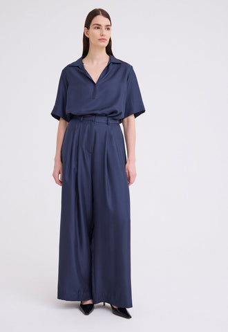 JAC + JACK Poirot Silk Twill Pant sly blue