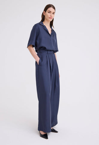 JAC + JACK Poirot Silk Twill Pant sly blue