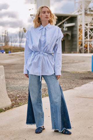 MA DAINTY Pop Shirt blue stripe