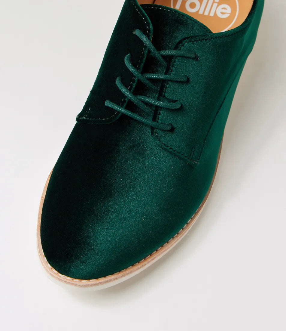 ROLLIE NATION Derby Emerald Velvet