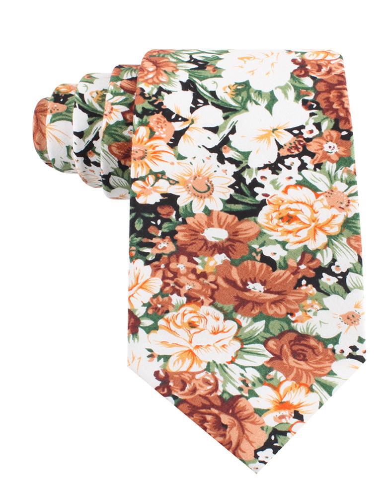 OTAA San Pietro orange floral tie set