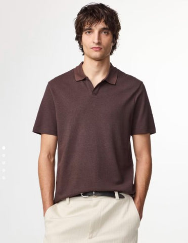 NN07 Paul SS Polo coffee