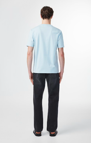 NN07 Adam Casual Logo Pima Tee winter sky