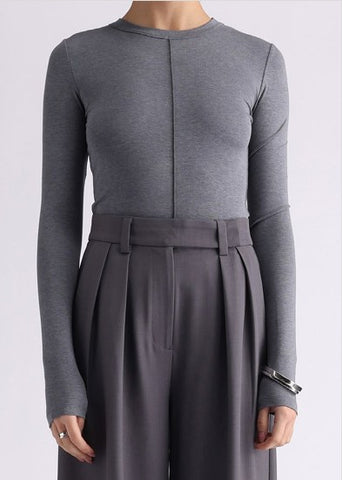 ELKA COLLECTIVE Elise Top charcoal marle