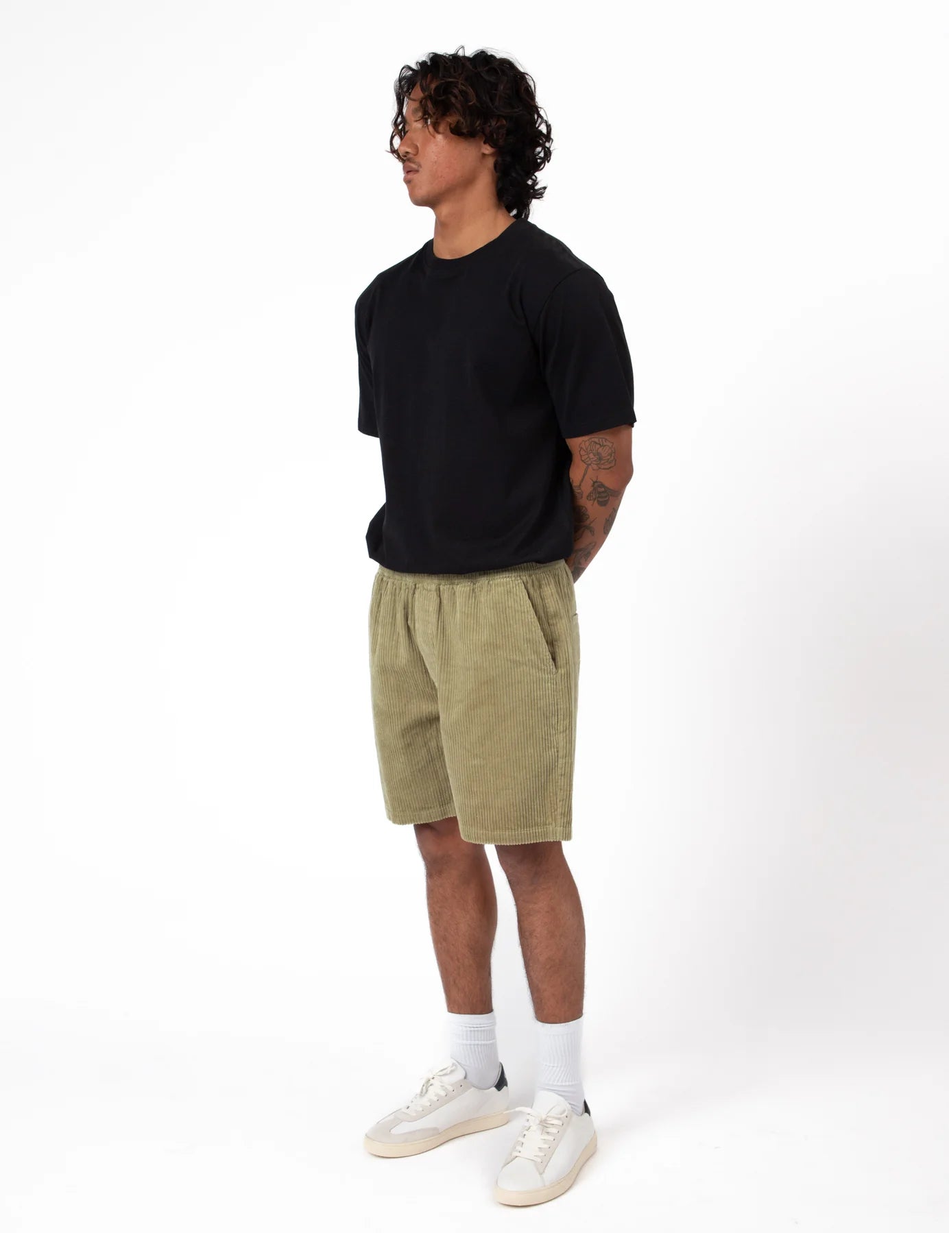 MR SIMPLE Burbank Cord Short slate green