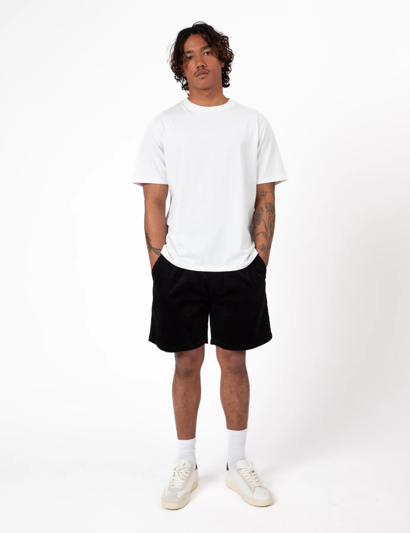 MR SIMPLE Burbank Cord Short black