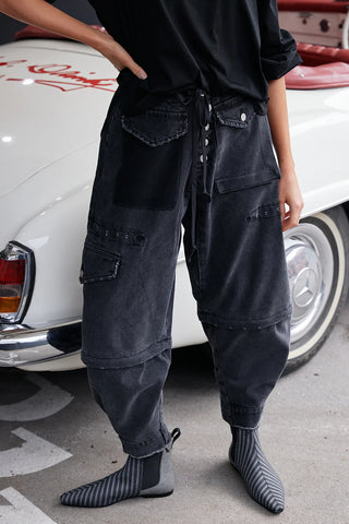 MA DAINTY  Trucker Pant denim black