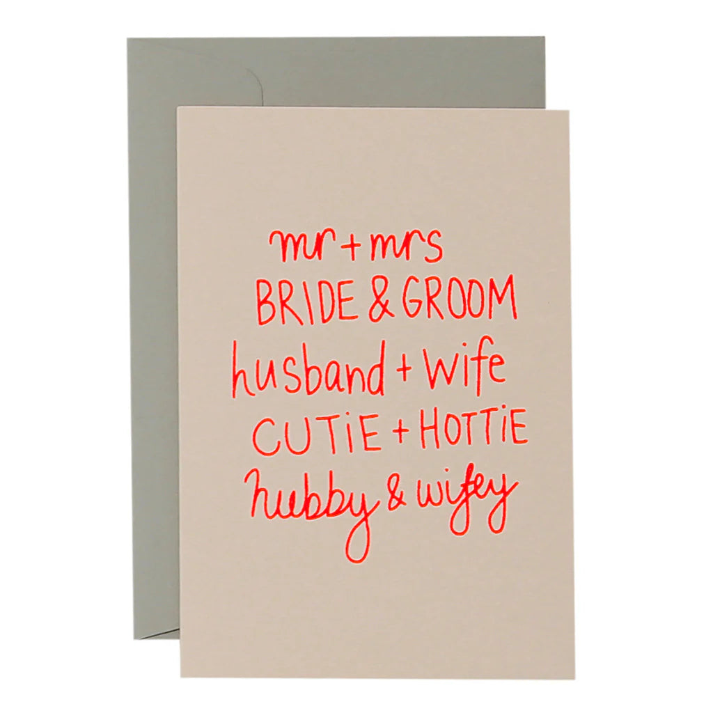 ME & AMBER Mr + Mrs Card