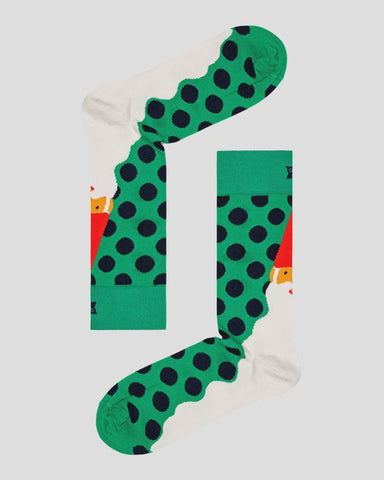 HAPPY SOCKS Santa's Beard Sock green