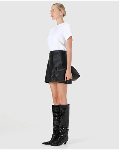 ELKA COLLECTIVE Akari Mini Skirt black croc