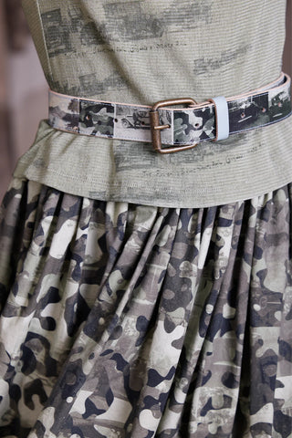 CIRCULAR by MAUD ALICE Dainty Brass Buckle Belt car camo