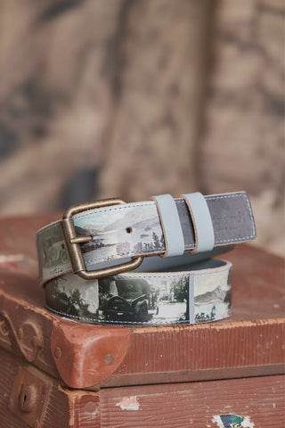 CIRCULAR by M.A. Dainty Brass Buckle Belt car camo